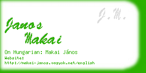janos makai business card